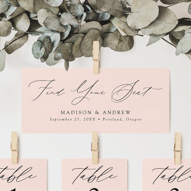 Convite Arranjo de Script Moderno Encontre a sua placa de  (Criador carregado)