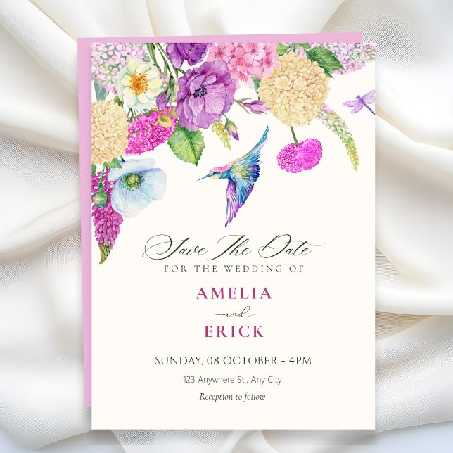 Convite Arranjo floral de aquarela casamento (Criador carregado)