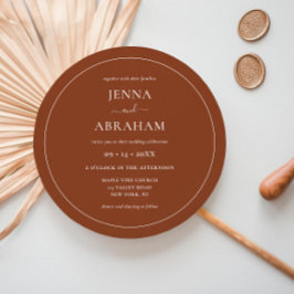 Convite Arredondar Rustic Minimal Terracotta Wedding