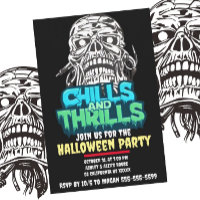 Arrepios e emoções Horror de Halloween com Gráfico