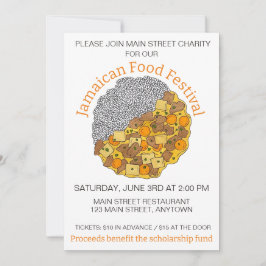 Convite Arroz de frango Caribe jamaicano Comida de cozinha