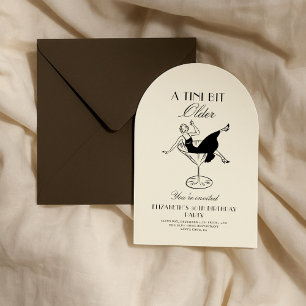 Convite Art Deco 20s Vintage Aniversário Um tini mais velh