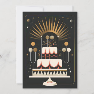 Convite Art Deco Birthday Cake