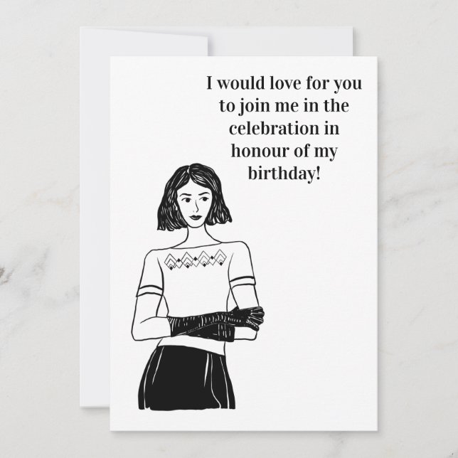 Convite Art deco birthday invitation  (Frente)