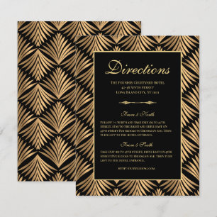 Convite Art Deco Black Gatsby Wedtions