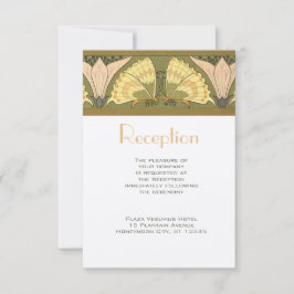 Convite Art Deco Butterfly Calla Lily Wedding