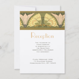 Convite Art Deco Butterfly Calla Lily Wedding
