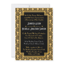 Art Deco Casamento de Padrão de Diamantes Geométri