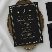 Art Deco Elegante Preto Dourado 20 Anos Clássico A