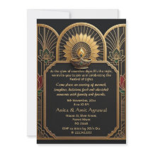 Art Deco Festival of Light Deepak Lotus Black Gold