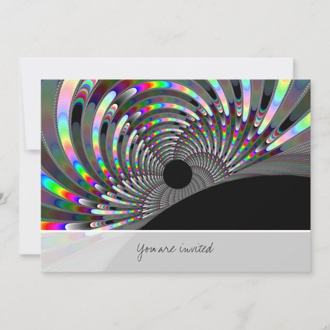 Convite Art Deco Fractal (Frente)