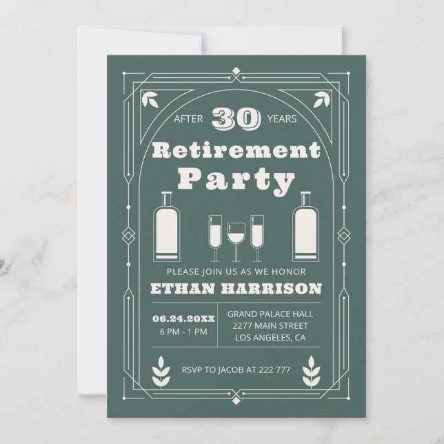 Convite Art Deco Framework (Frente)