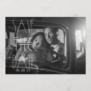 Convite Art Déco Gatsby Save the Date Cartão de