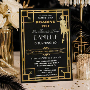 Convite Art Deco Grande Gatsby Rugindo Anos 20 30º Anivers