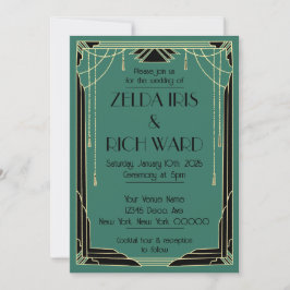 Convite Art Deco Invite