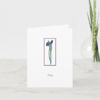 Convite Art Deco Iris 2 - Reply Card
