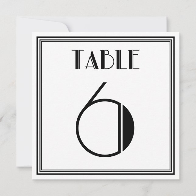 Convite Art Deco, nº 6 (Frente)