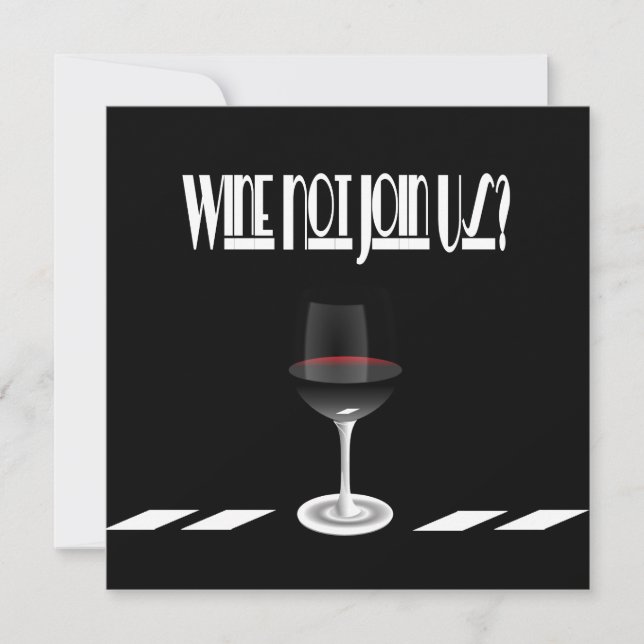 Convite Art Deco Noir Chic Cocktail (Frente)