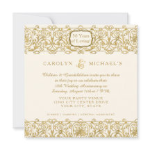 Art Deco Nouveau 50º Aniversário do Ouro