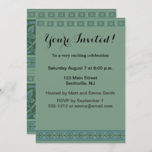 Convite Art Deco Nouveau Cão Natureza Padrão Animal