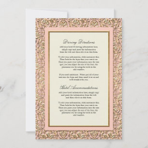 Convite Art Déco Nouveau Falso Dourado Floral Damasco Rend