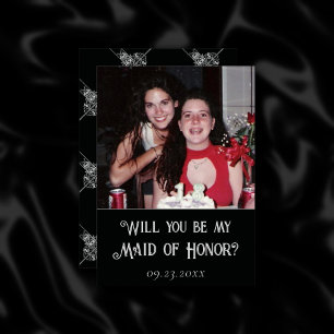 Convite Art Deco Nouveau   Pergunta Fotográfica Burgundy 