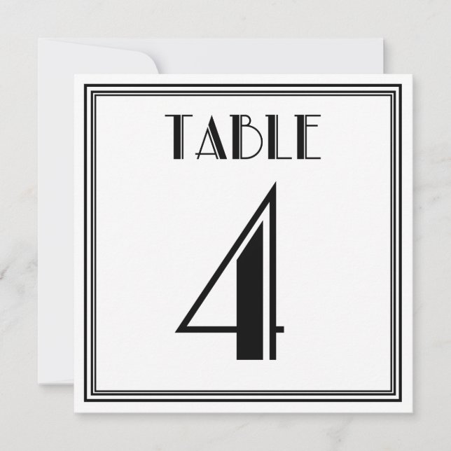 Convite Art Deco Quadro Número 4 (Frente)