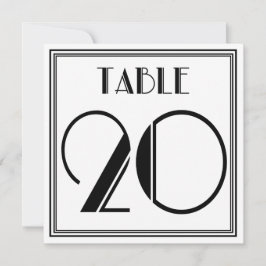 Convite Art Deco Tabela Número 20