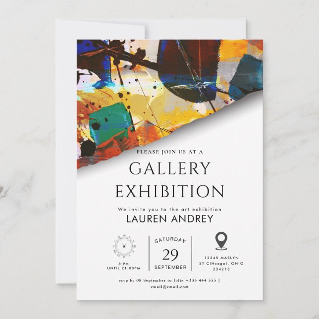 Convite Art gallery opening (Frente)