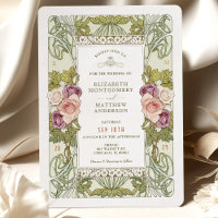 Art Nouveau Alphonse Mucha Mauve Dusty Rosa