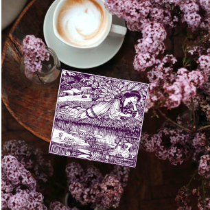 Convite Art Nouveau - Clube de Leitura de Mulher