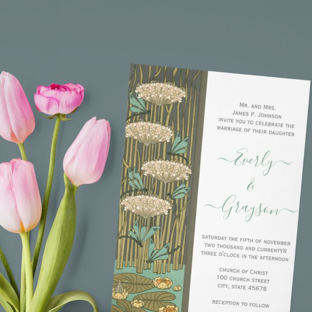 Convite Art Nouveau Dragonfly fonte escura RGB HexCode 4C5 (Criador carregado)