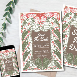 Convite Art Nouveau Eleição Floral 2 Salvar a Data