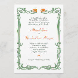 Convite Art Nouveau Tulips