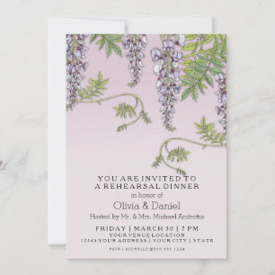 Convite Art Nouveau Vintage Wisteria Ensaio Floral