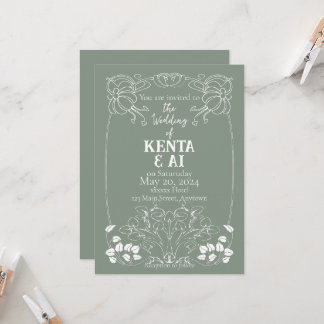 Convite Art Nouveau Wedding