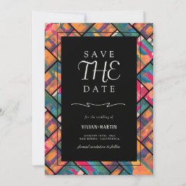 Convite Art Paint Colorful Modern Salvar Data