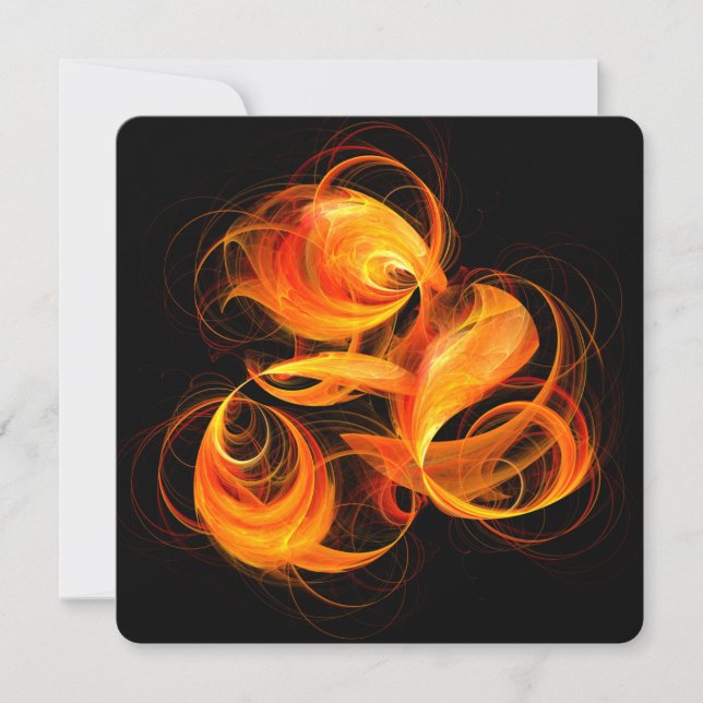 Convite Arte abstrata Fireball (Frente)