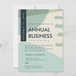 CONVITE ARTE ABSTRATA MODERNA AZUL AQUA EVENTO DE CONFERÊN