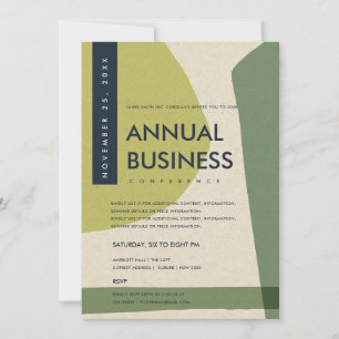 CONVITE ARTE ABSTRATA MODERNA EVENTO DE CONFERÊNCIA VERDE 