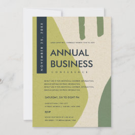 CONVITE ARTE ABSTRATA MODERNA LIMÃO VERDE EVENTO DE CONFER