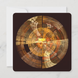 Convite Arte Abstrata Radial de Integridade em Tons Quente
