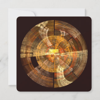 Convite Arte Abstrata Radial de Integridade em Tons Quente