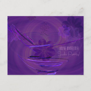 Convite Arte Abstrato de Arroz Roxo