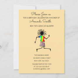 Convite Arte Africana, Bonita e Incrível Dançarino Anivers