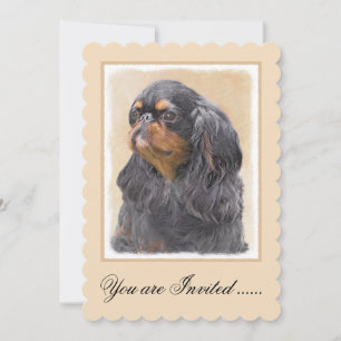 Convite Arte Animal Original Pintura Inglesa Toy Spaniel