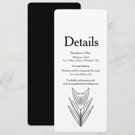 Convite Arte Botânica Minimalista Floral Monocromática