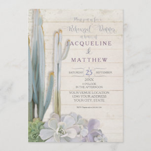 Convite Arte da madeira do Succulent do cacto do deserto