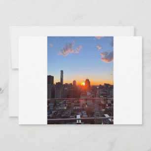 Convite Arte da Vista do Rooftop do Pôr do Sol da Cidade d
