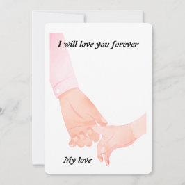 Convite Arte de Amor Mão - Pai e Criança Segurando Han